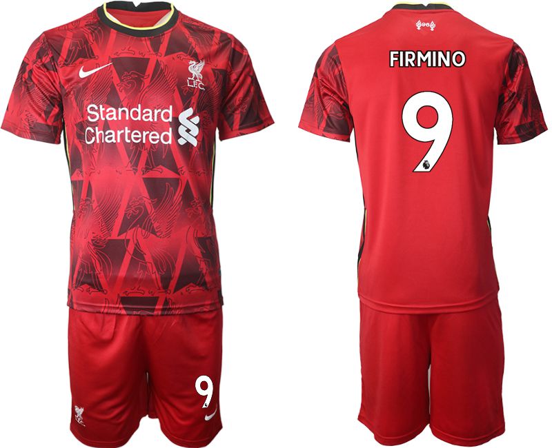 Men 2021-2022 Club Liverpool home red #9 Nike Soccer Jersey->liverpool jersey->Soccer Club Jersey